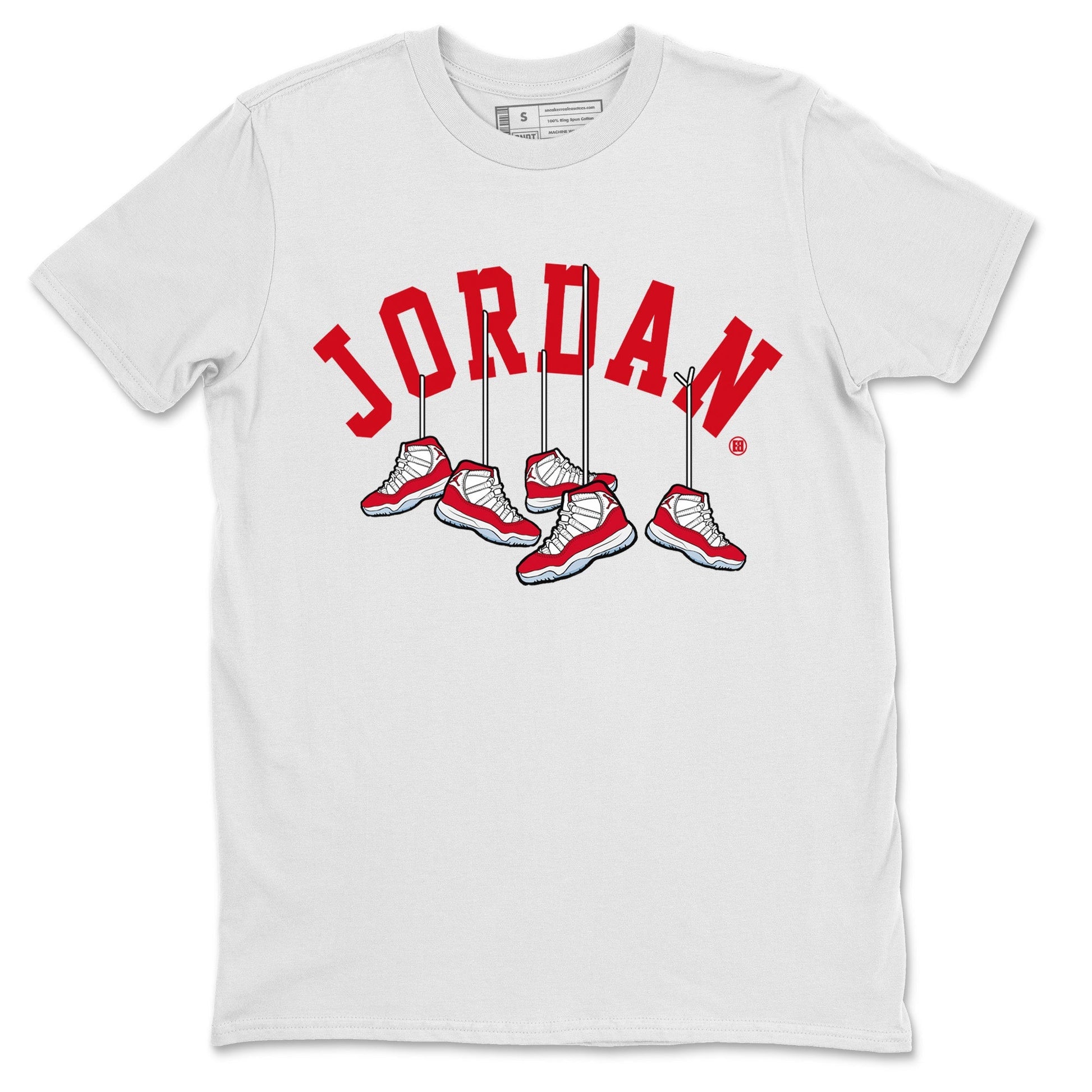 Hanging Sneakers Unisex Tops - Air Jordan 11 Cherry