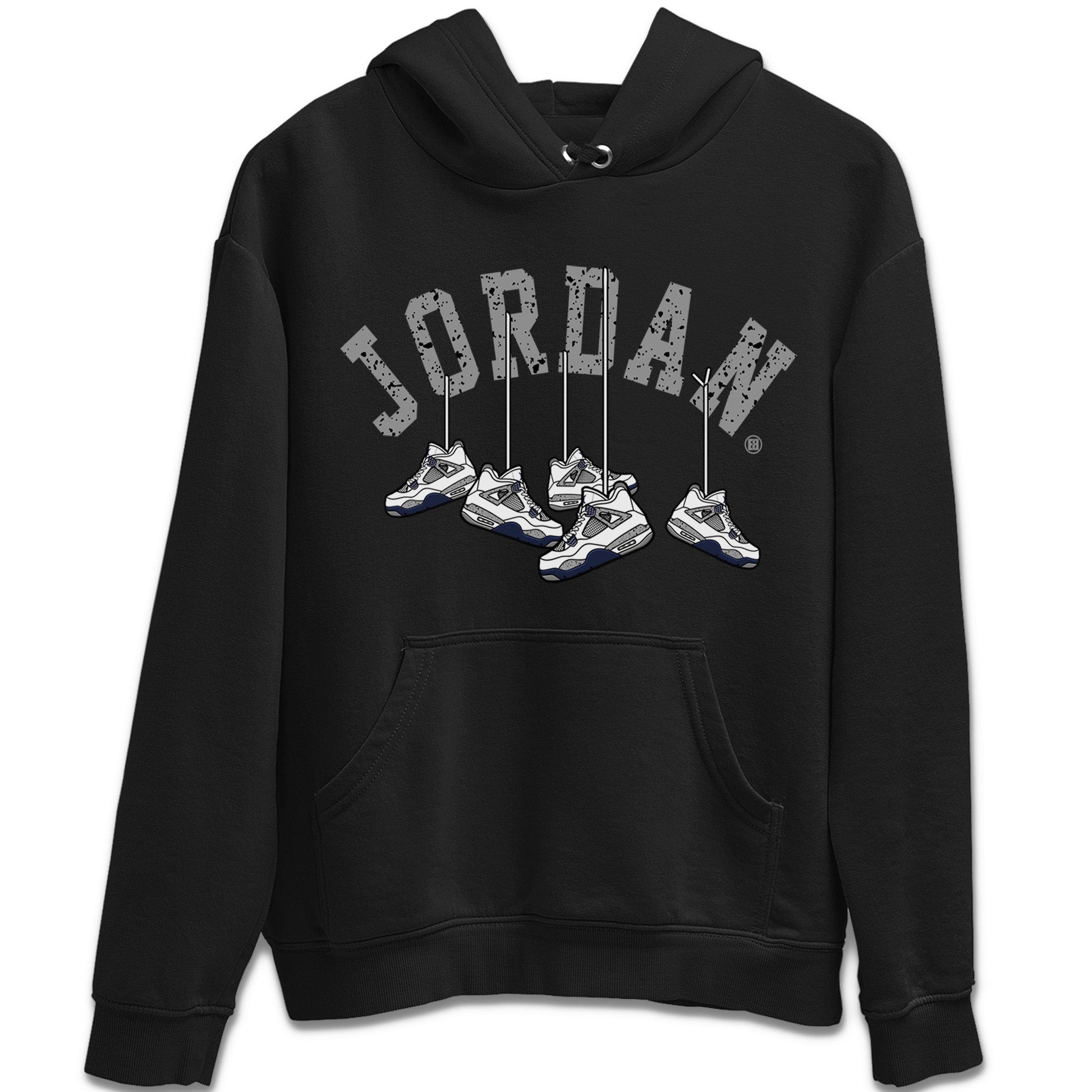 Hanging Sneakers Unisex Tops - Air Jordan 4 Midnight Navy