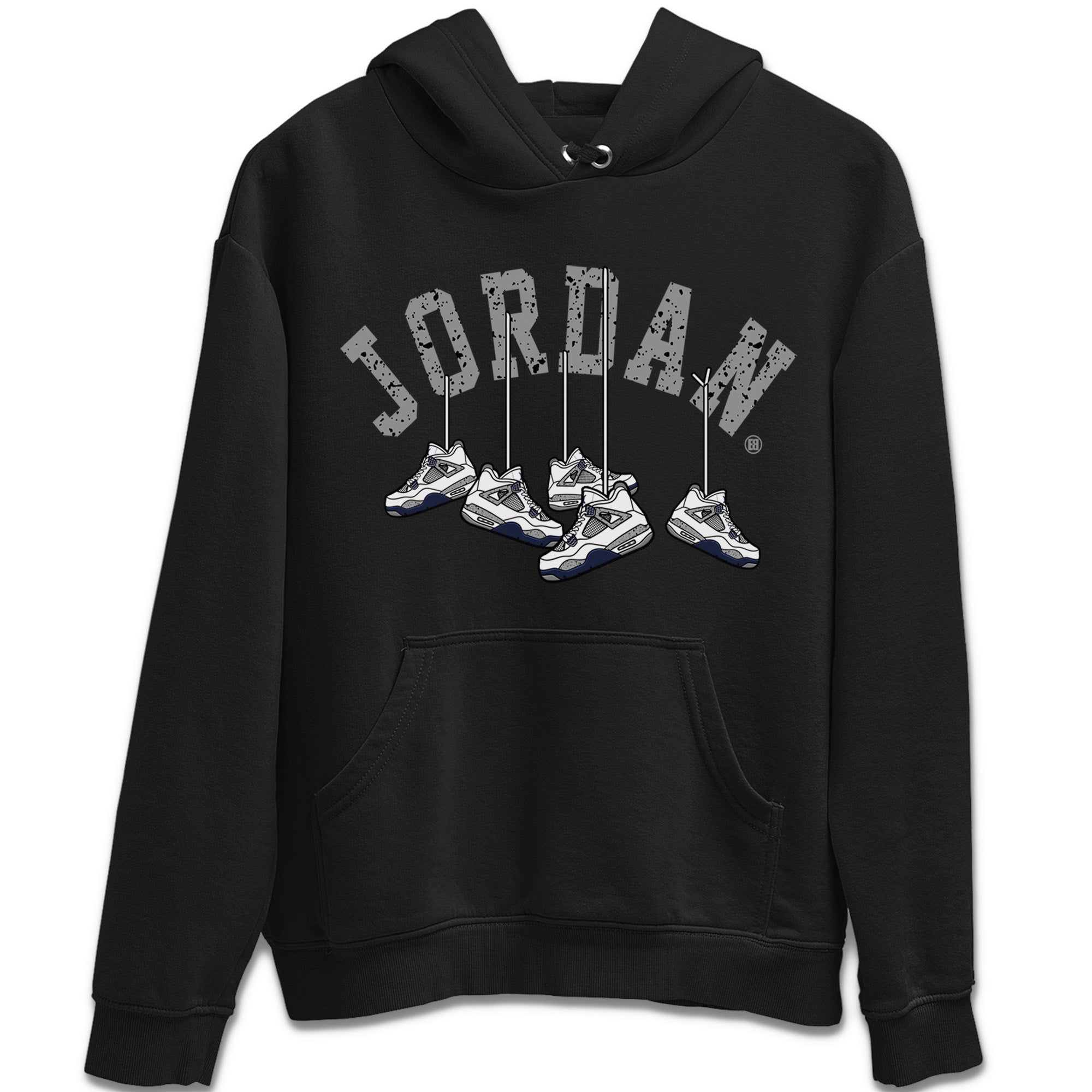Hanging Sneakers Unisex Tops - Air Jordan 4 Midnight Navy