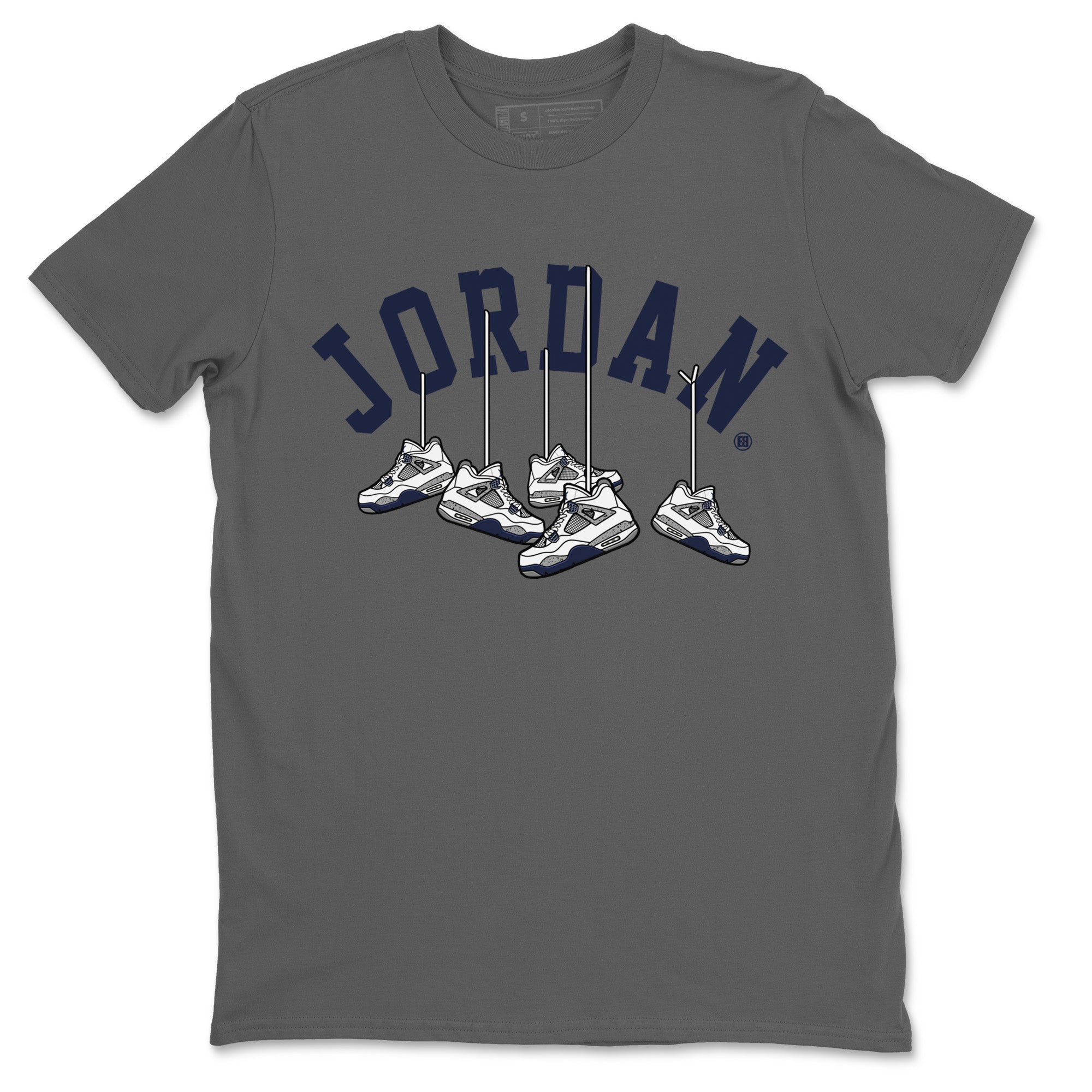 Hanging Sneakers Unisex Tops - Air Jordan 4 Midnight Navy
