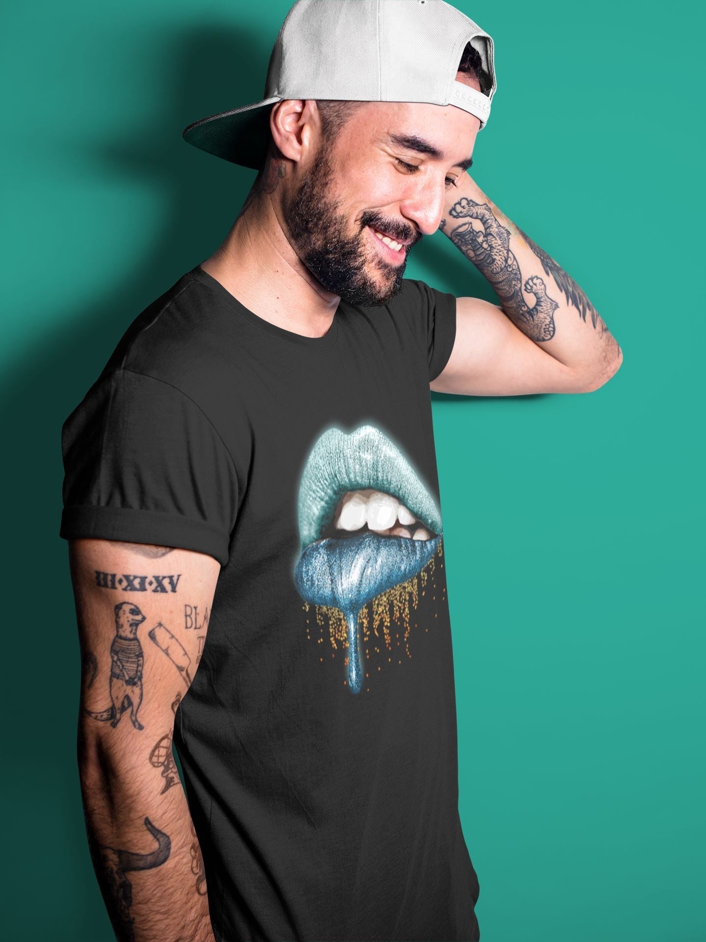 Dripping Lips Unisex Tops - Yeezy 700 Faded Azure