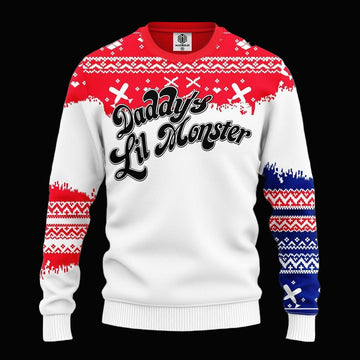 Harley Quinn DaddyS Lil Monster Ugly Christmas Sweater Amazing Gift Idea Thanksgiving Gift ? Usalast