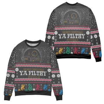 Harry Potter Merry Christmas Ya Filthy Muggle Hogwarts School Ugly Christmas Sweater ? Usalast