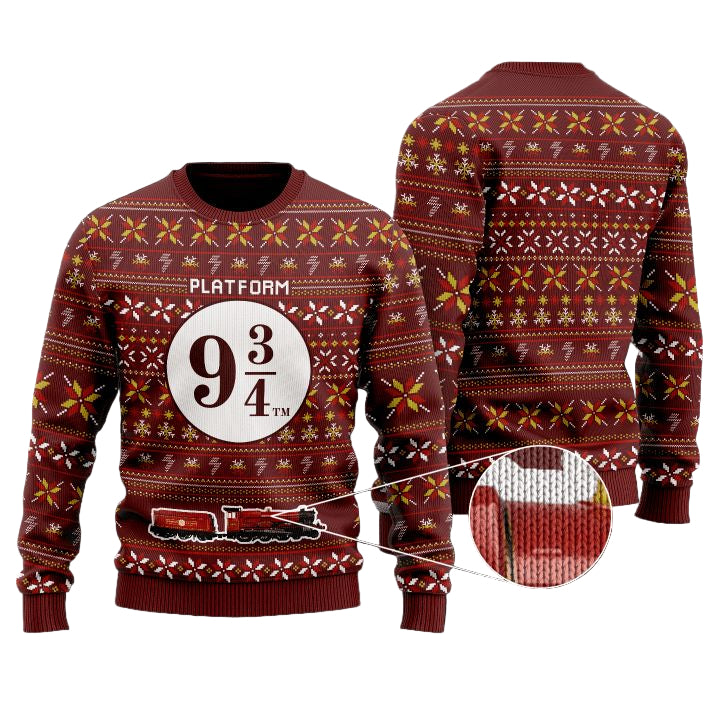 Harry Potter Platform 9 3 4 Christmas Sweater ? Usalast