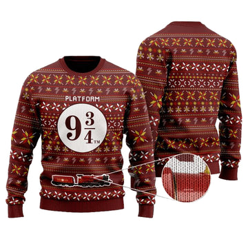 Harry Potter Platform 9 3 4 Christmas Sweater ? Usalast