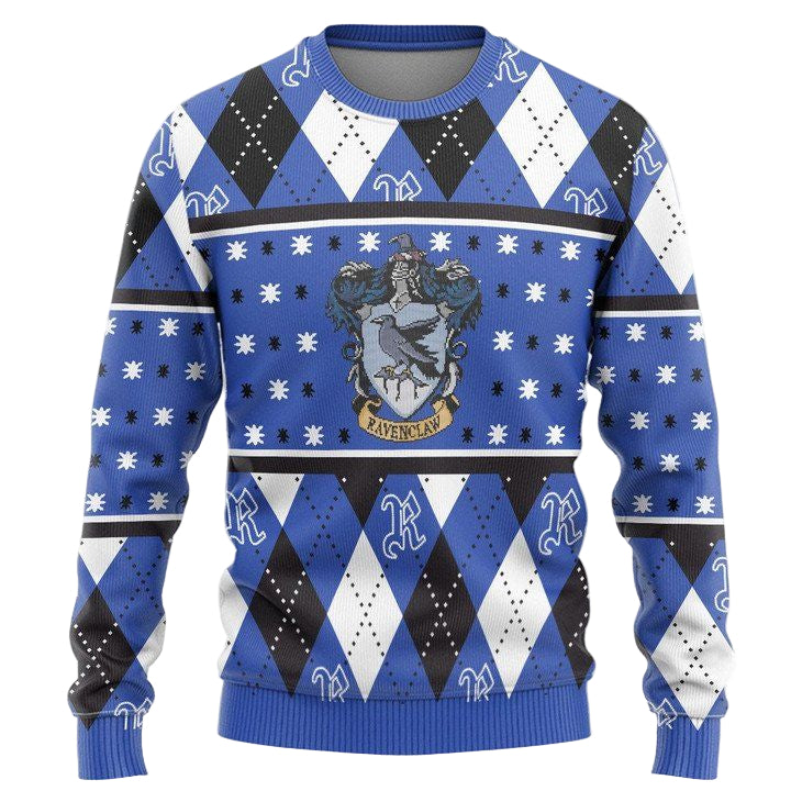 Harry Potter Ravenclaw Crest Yellow Christmas Sweater ? Usalast