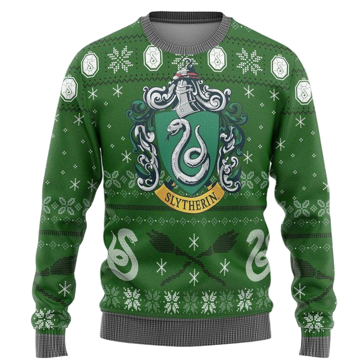 Harry Potter Slytherin Green Christmas Sweater ? Usalast