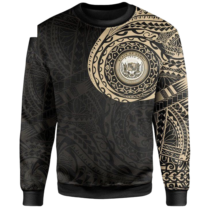 Hawaii In My Heart Tattoo Style Sweater ? New Version Knitted Long-Sleeved Sweater A7 ? Usalast