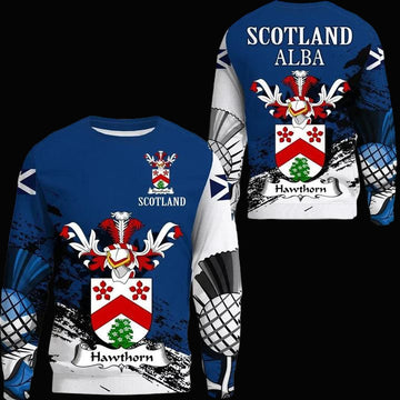 Hawthorn Scottish Family Crest Scotland Special Sweater A7 ? Usalast