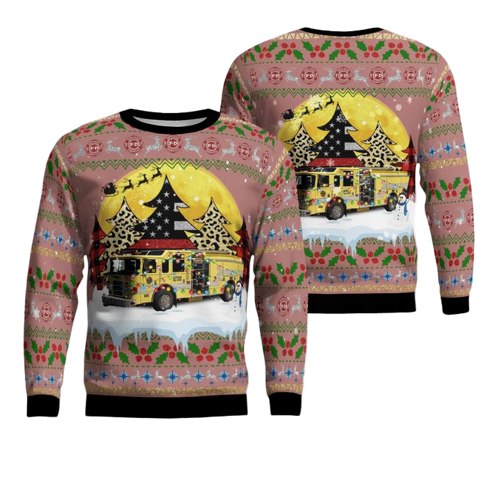 Hayfield Fire Department Christmas AOP Sweater ? Usalast