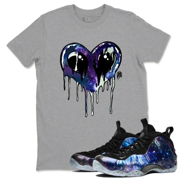 Heart Alien Sneaker Tees - Air Foamposite One Galaxy