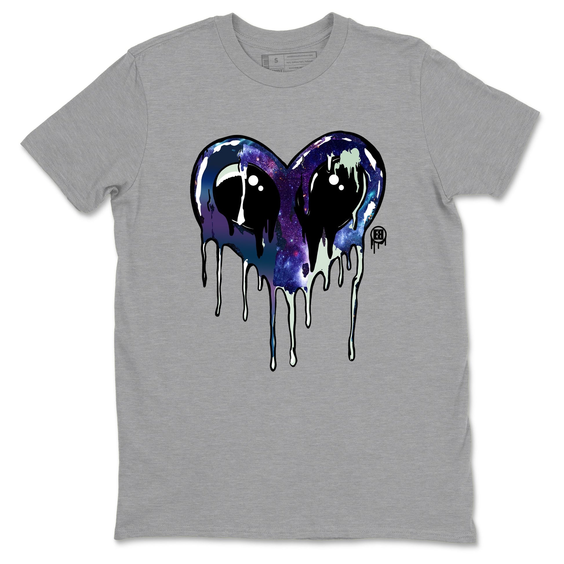 Heart Alien Sneaker Tees - Air Foamposite One Galaxy