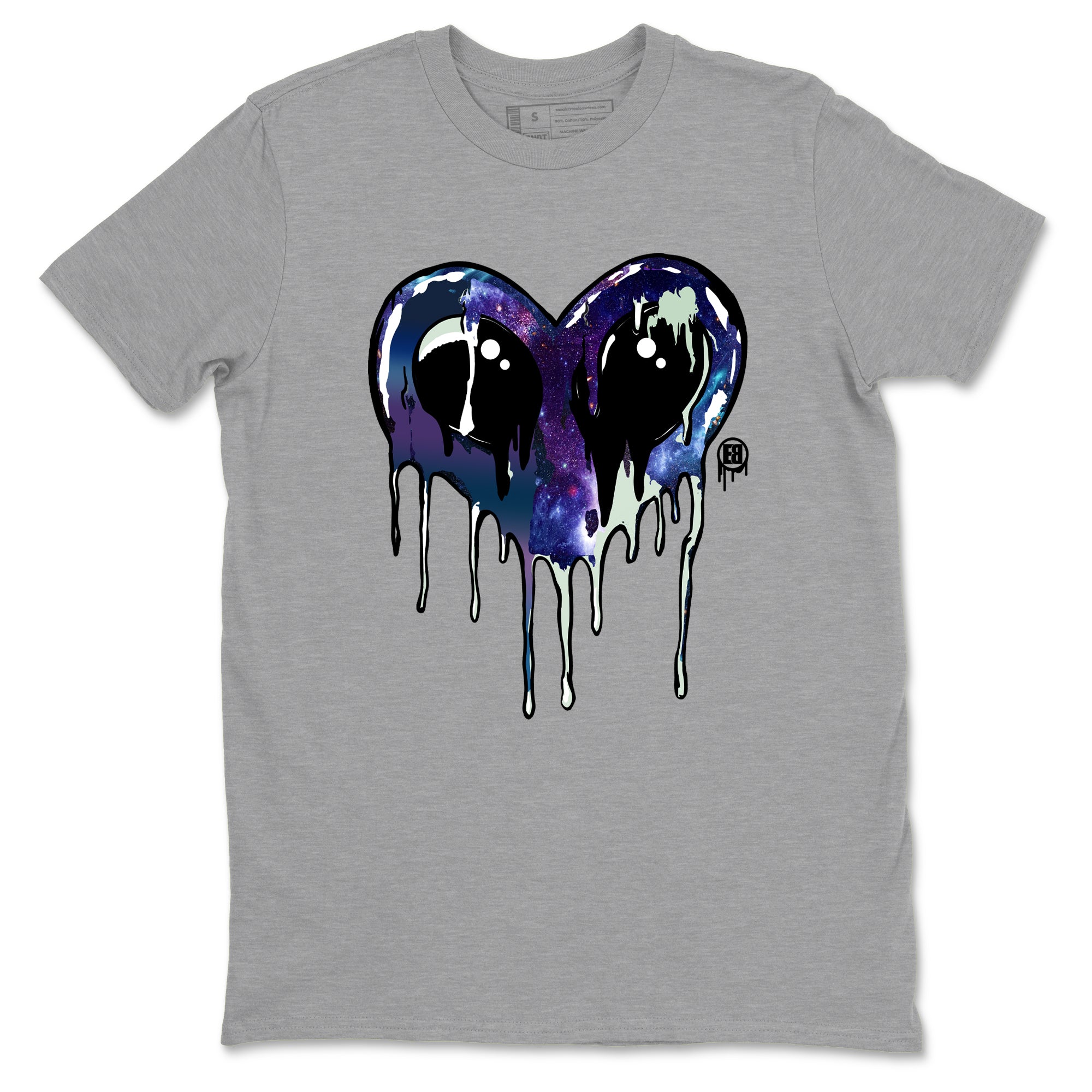 Heart Alien Sneaker Tees - Air Foamposite One Galaxy