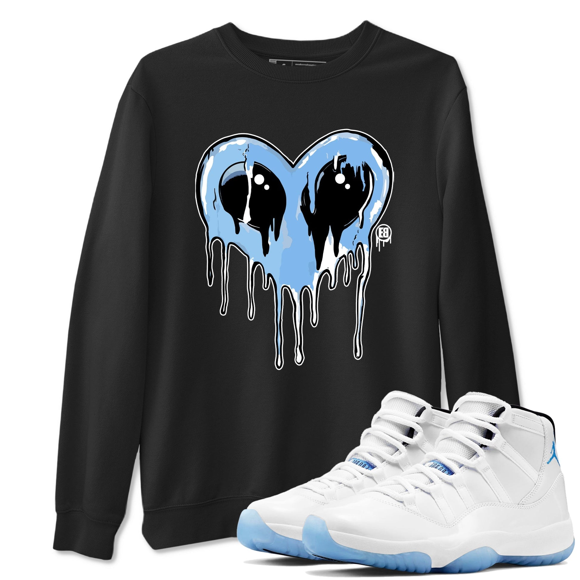 Heart Alien Sneaker Tees - Air Jordan 11 Legend Blue
