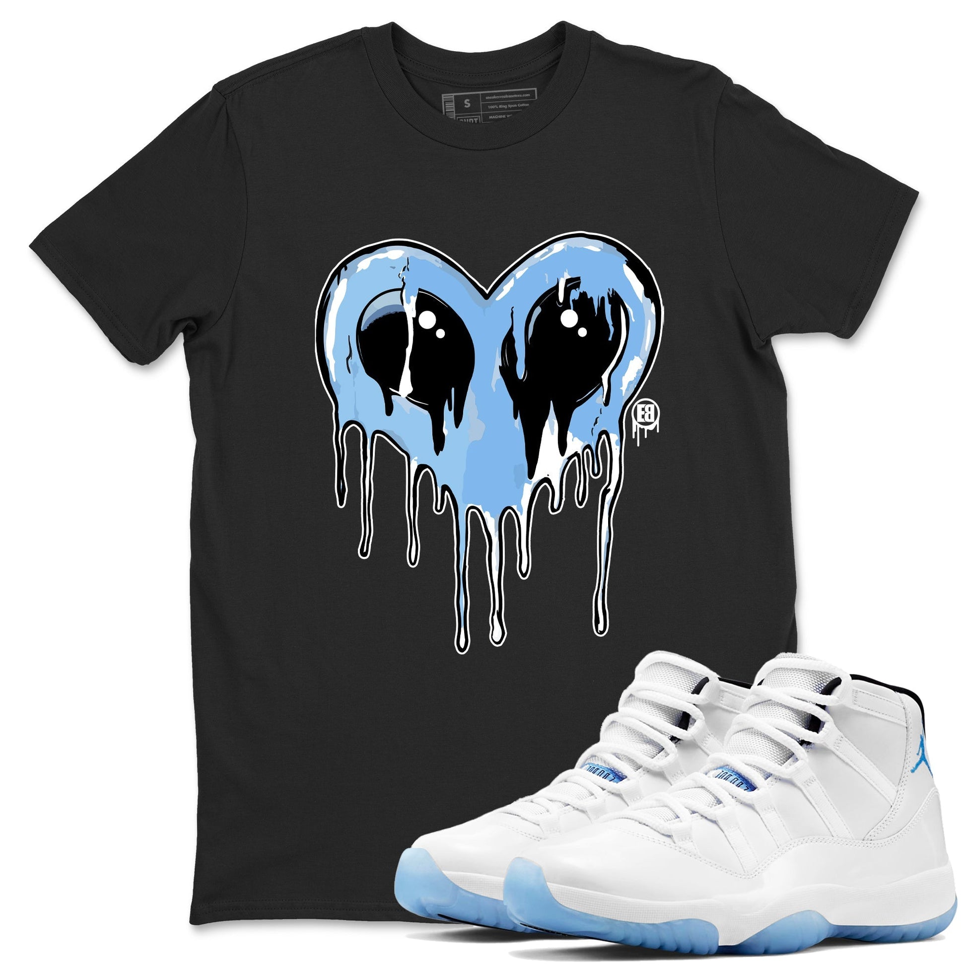 Heart Alien Sneaker Tees - Air Jordan 11 Legend Blue