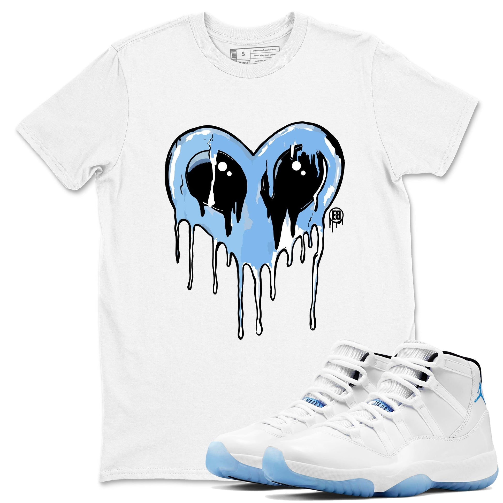 Heart Alien Sneaker Tees - Air Jordan 11 Legend Blue