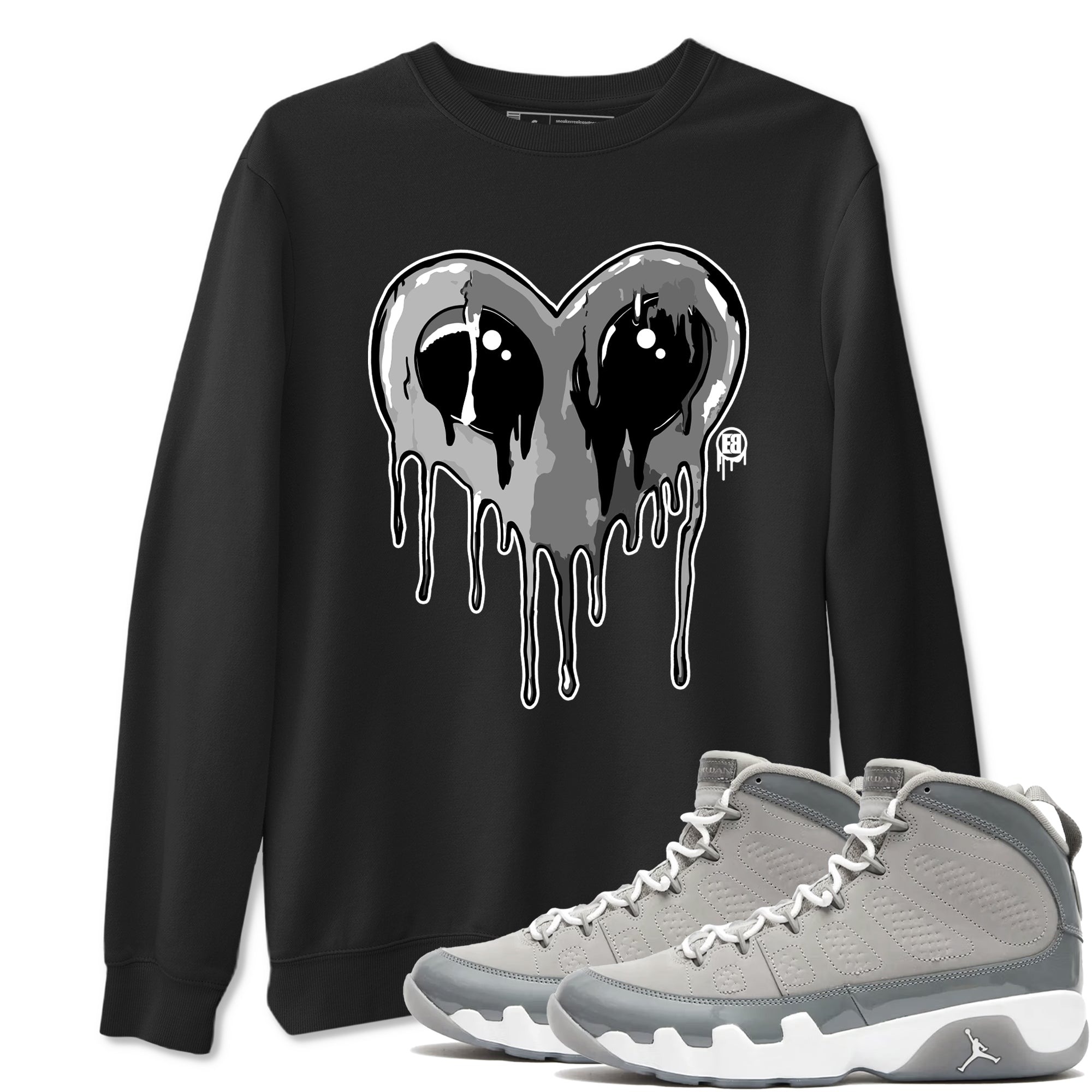 Heart Alien Sneaker Tees - Air Jordan 9 Cool Grey
