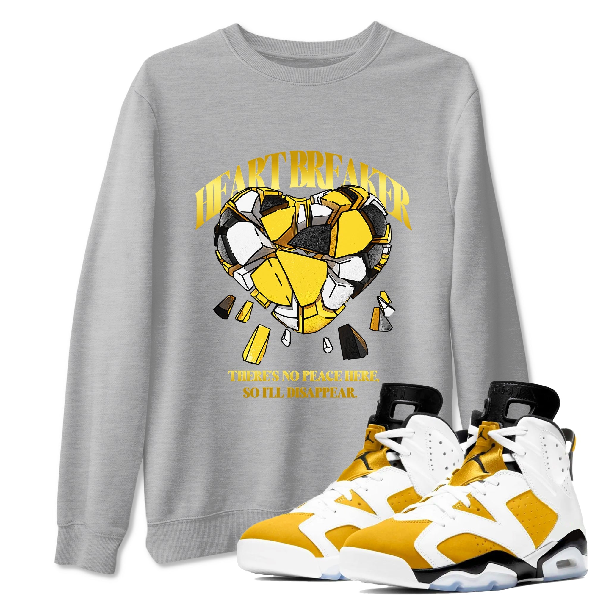 Heart Breaker Sneaker Tees - Air Jordan 6 Yellow Ochre