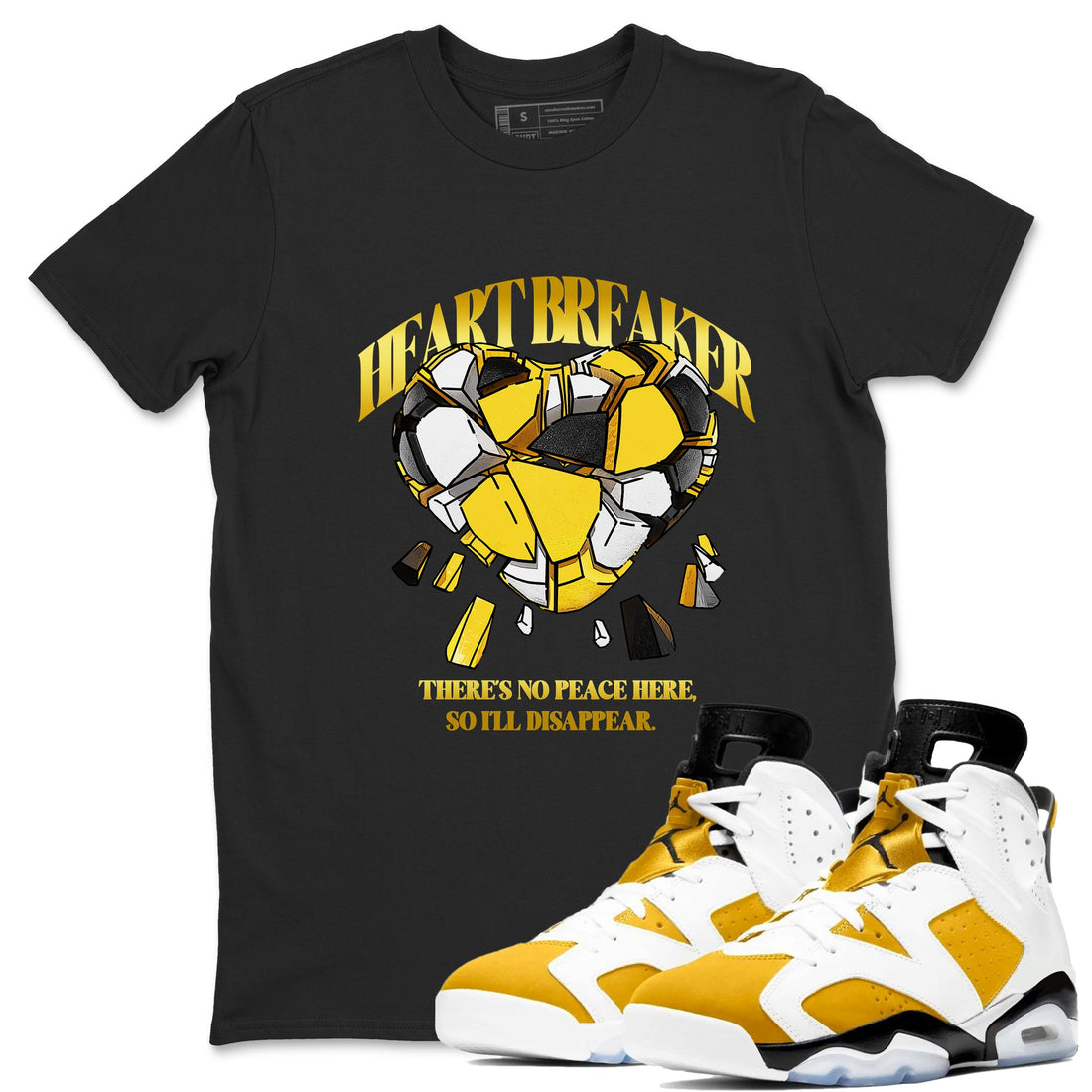 Heart Breaker Sneaker Tees - Air Jordan 6 Yellow Ochre
