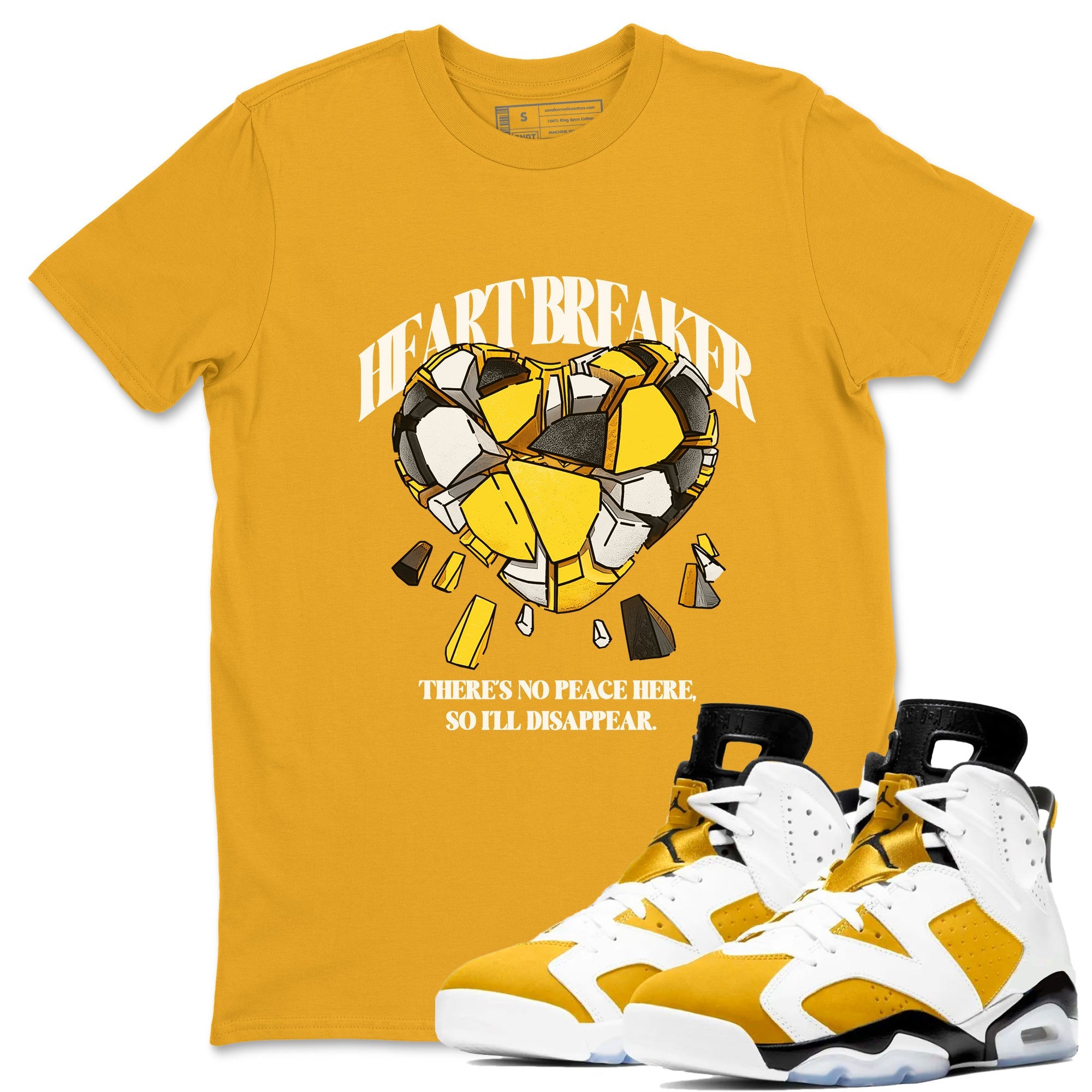 Heart Breaker Sneaker Tees - Air Jordan 6 Yellow Ochre