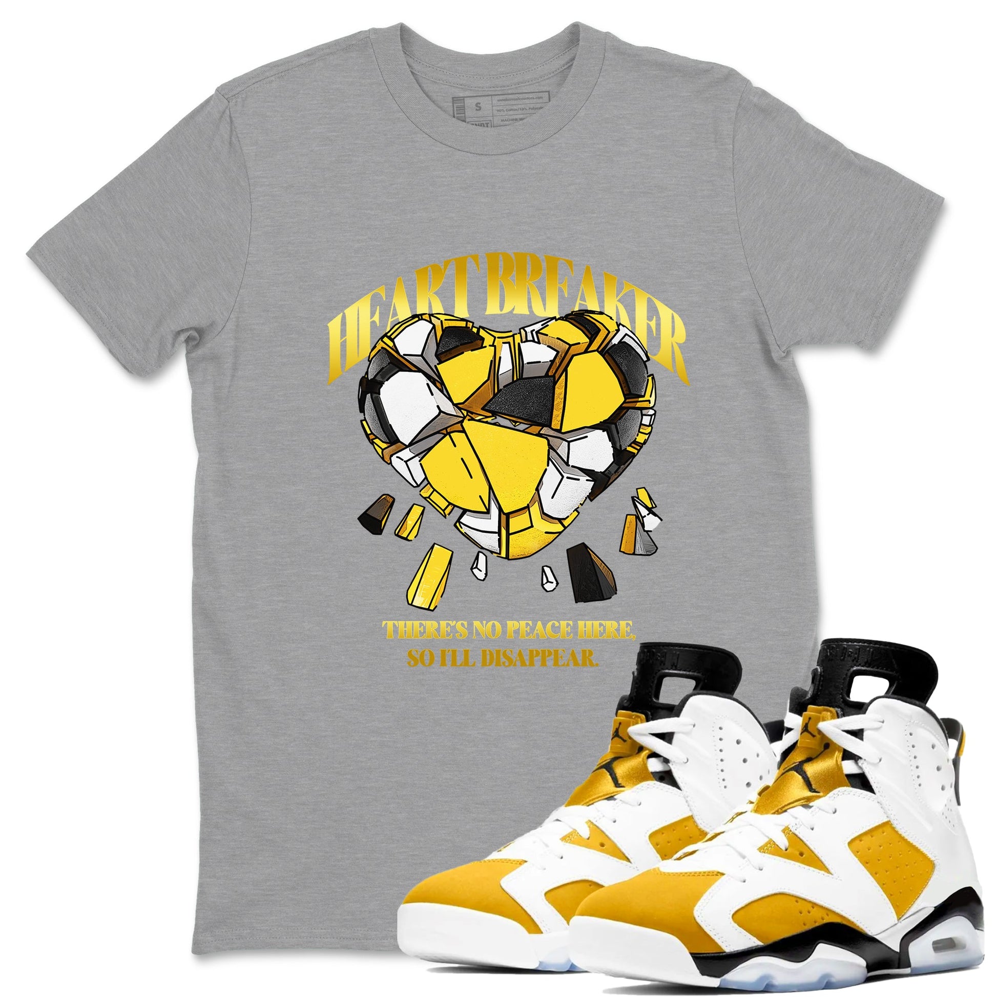Heart Breaker Sneaker Tees - Air Jordan 6 Yellow Ochre