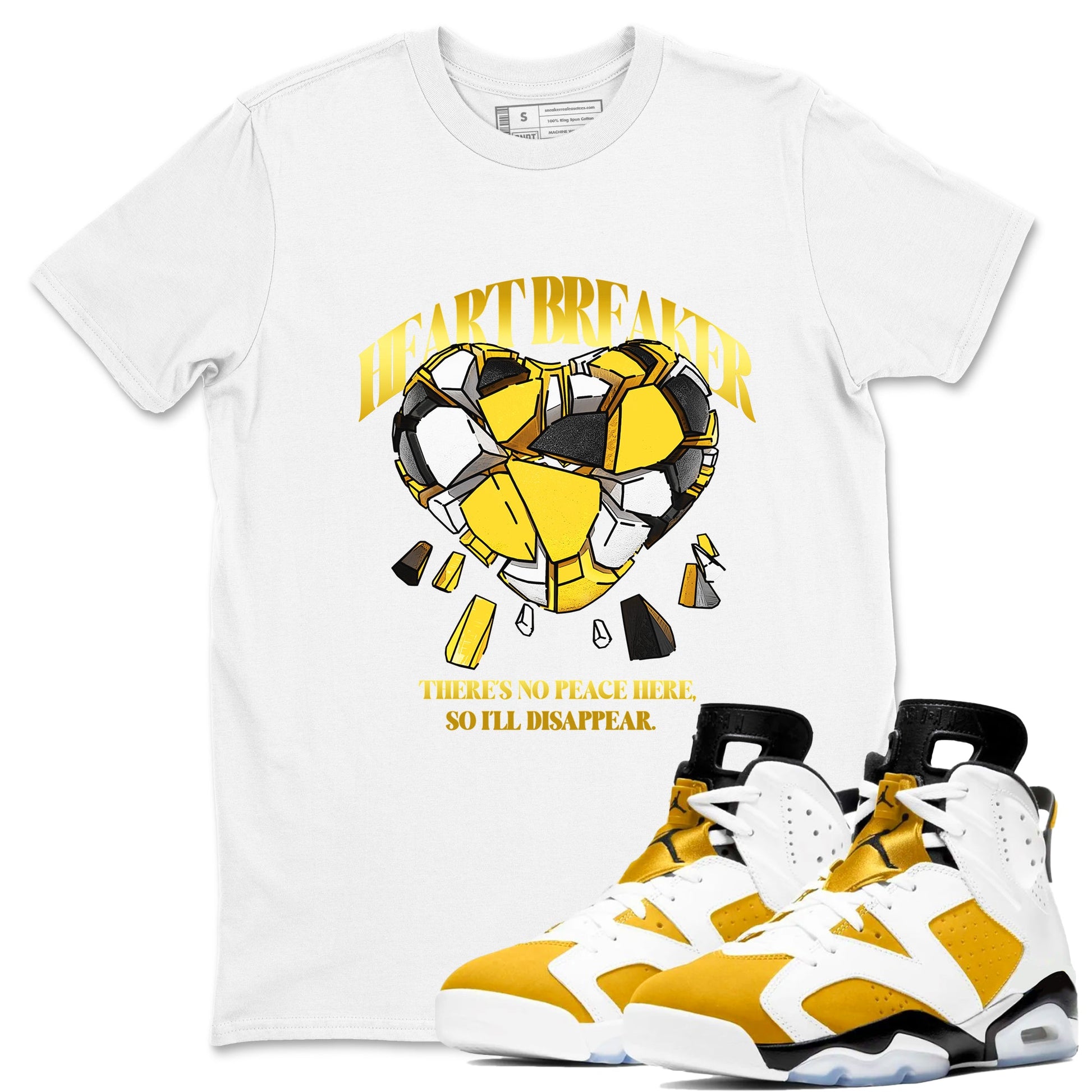 Heart Breaker Sneaker Tees - Air Jordan 6 Yellow Ochre