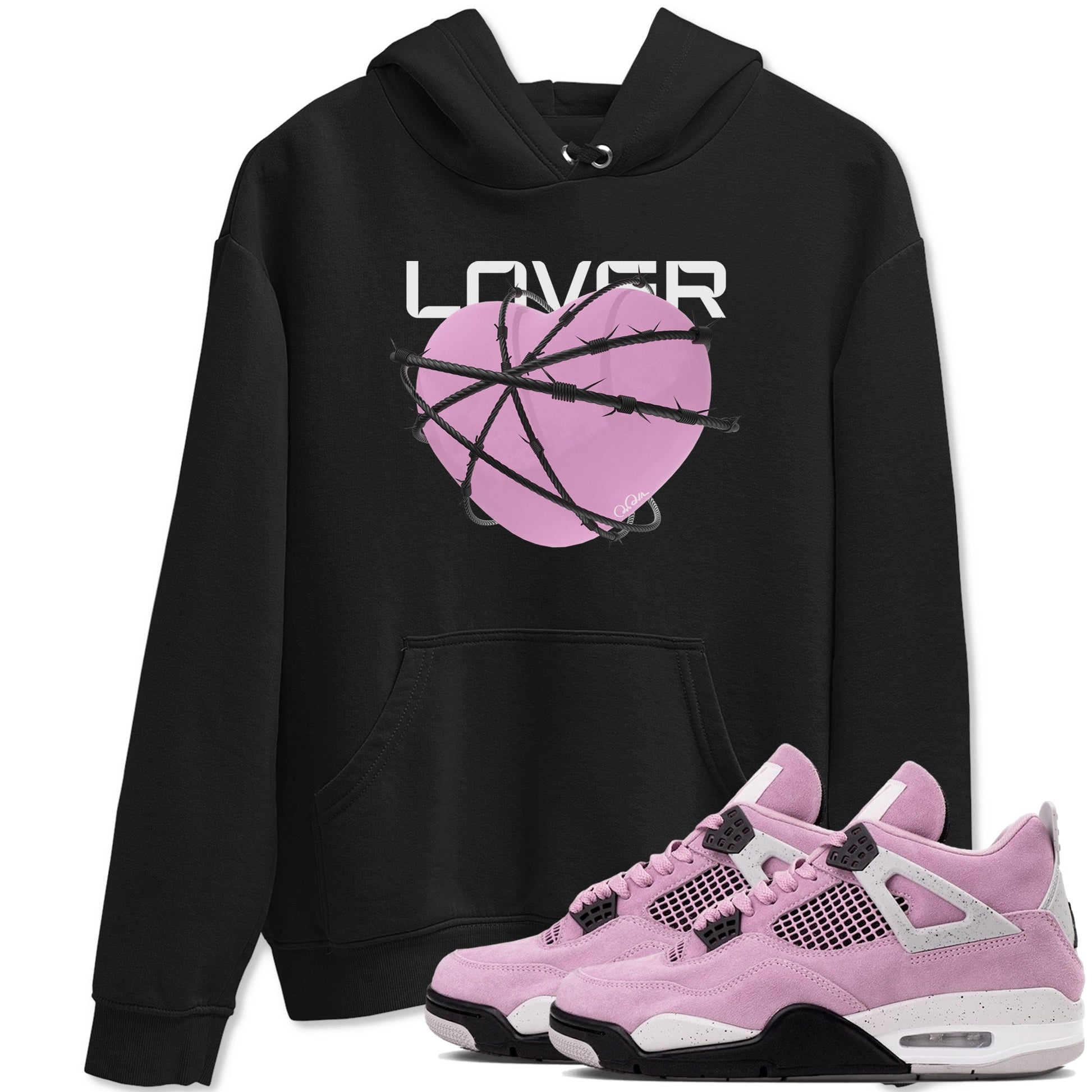 Heart Lover Sneaker Tees - Air Jordan 4 Orchid