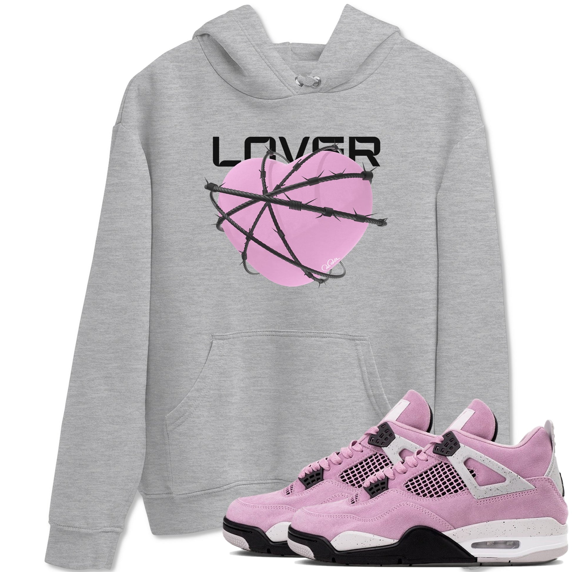 Heart Lover Sneaker Tees - Air Jordan 4 Orchid