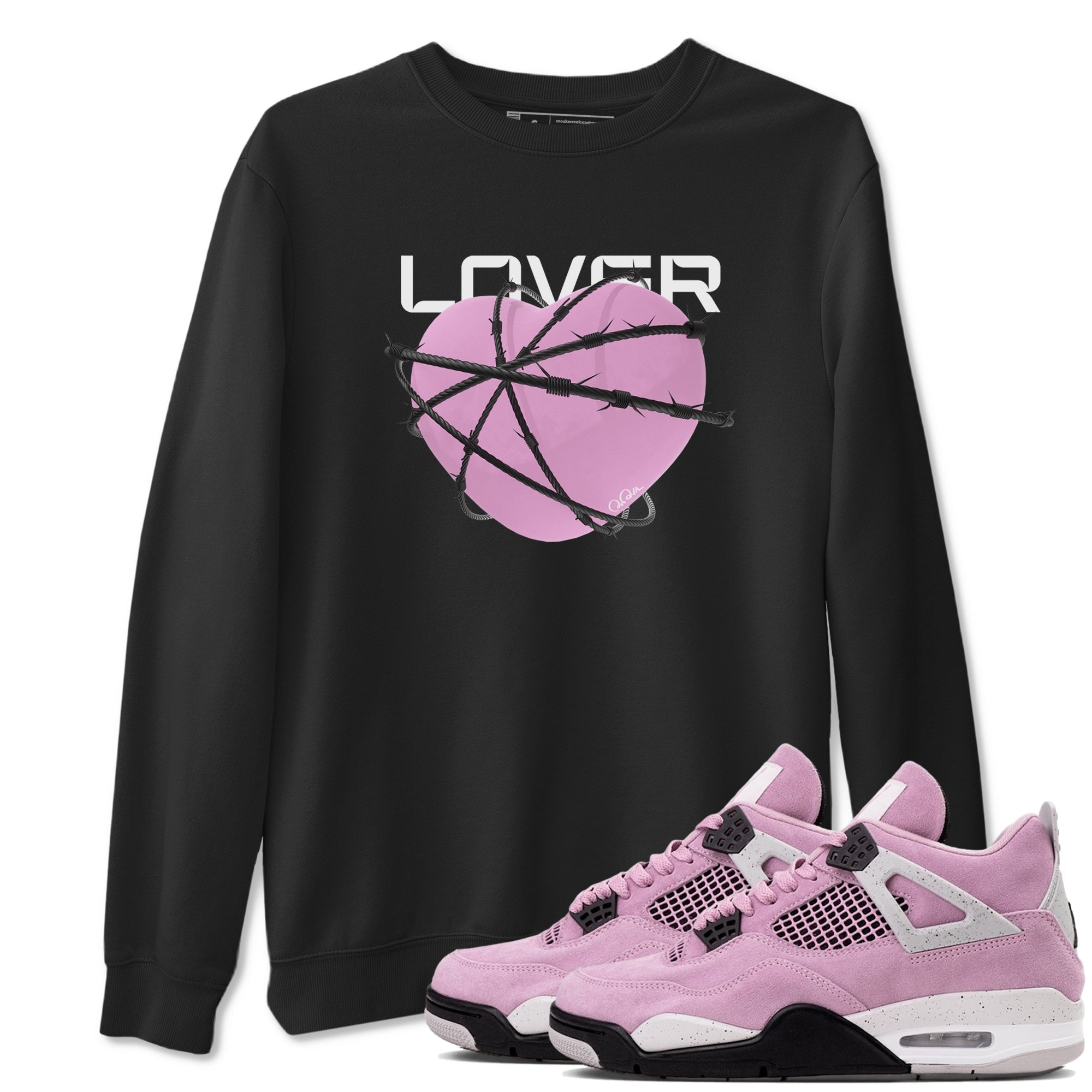 Heart Lover Sneaker Tees - Air Jordan 4 Orchid