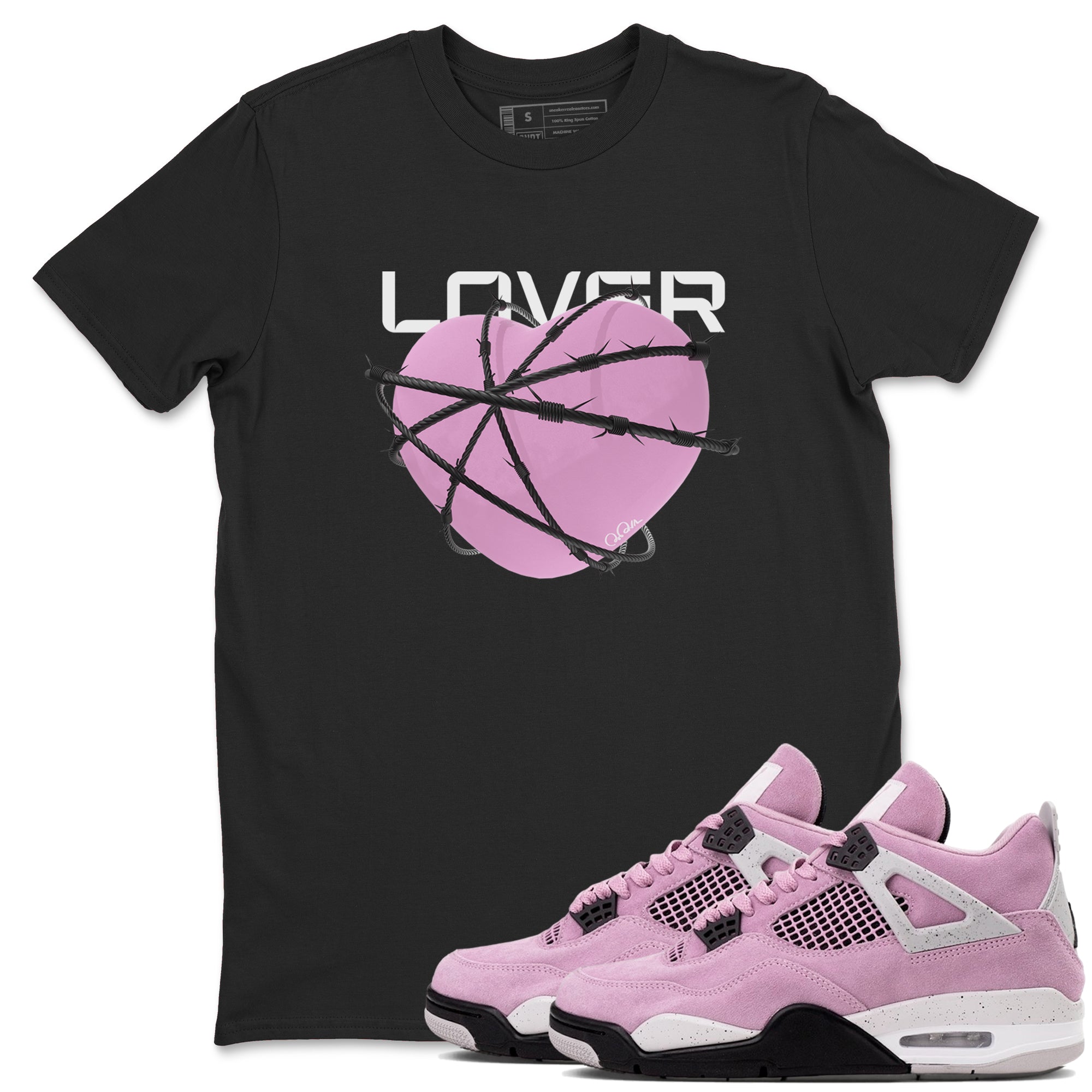 Heart Lover Sneaker Tees - Air Jordan 4 Orchid