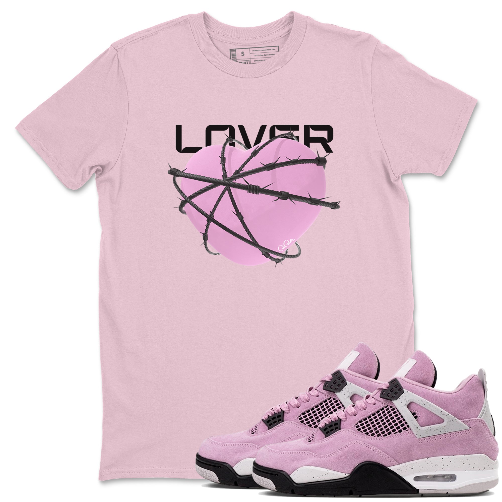 Heart Lover Sneaker Tees - Air Jordan 4 Orchid