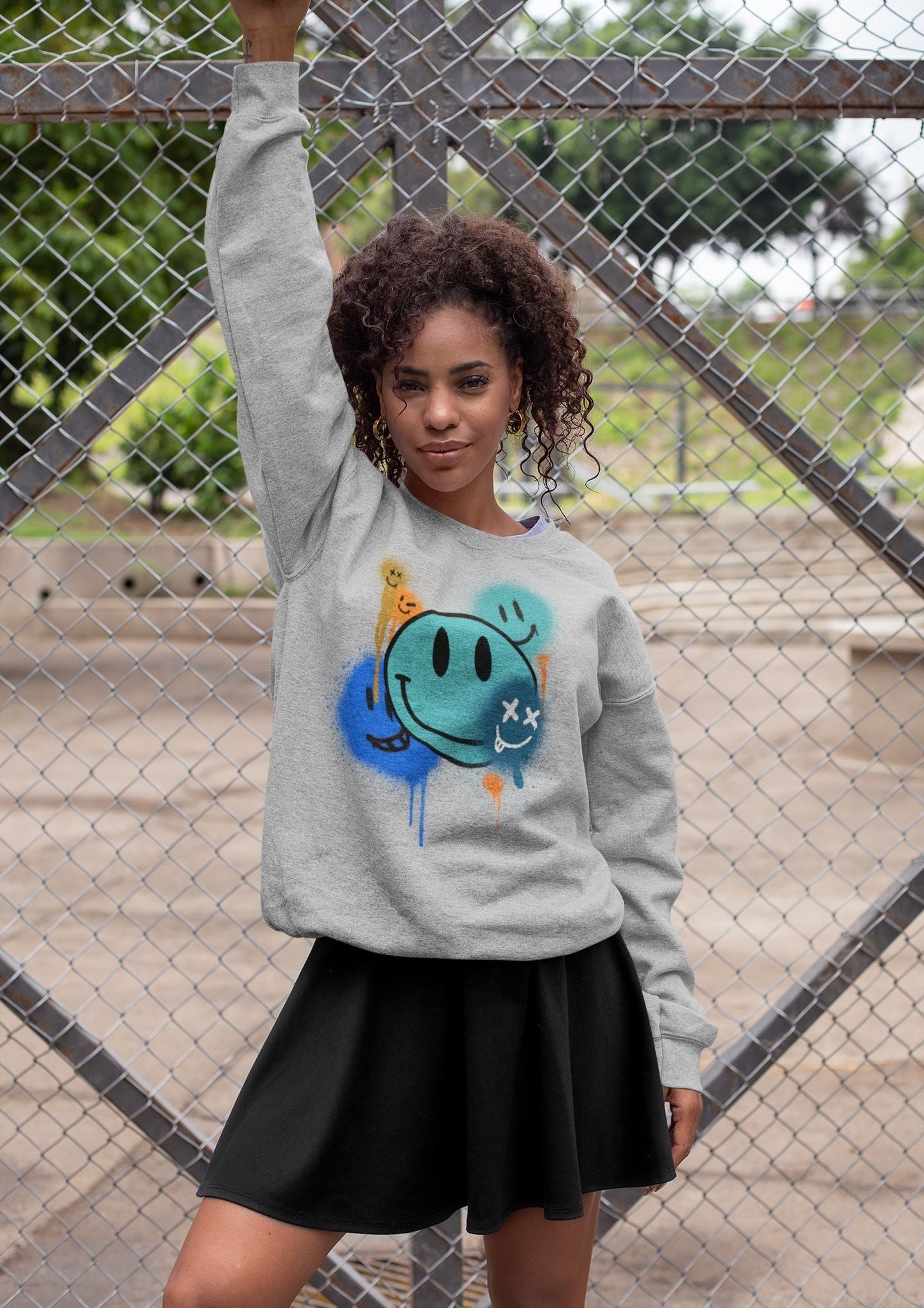 Smile Painting Unisex Tops - Yeezy 700 Faded Azure