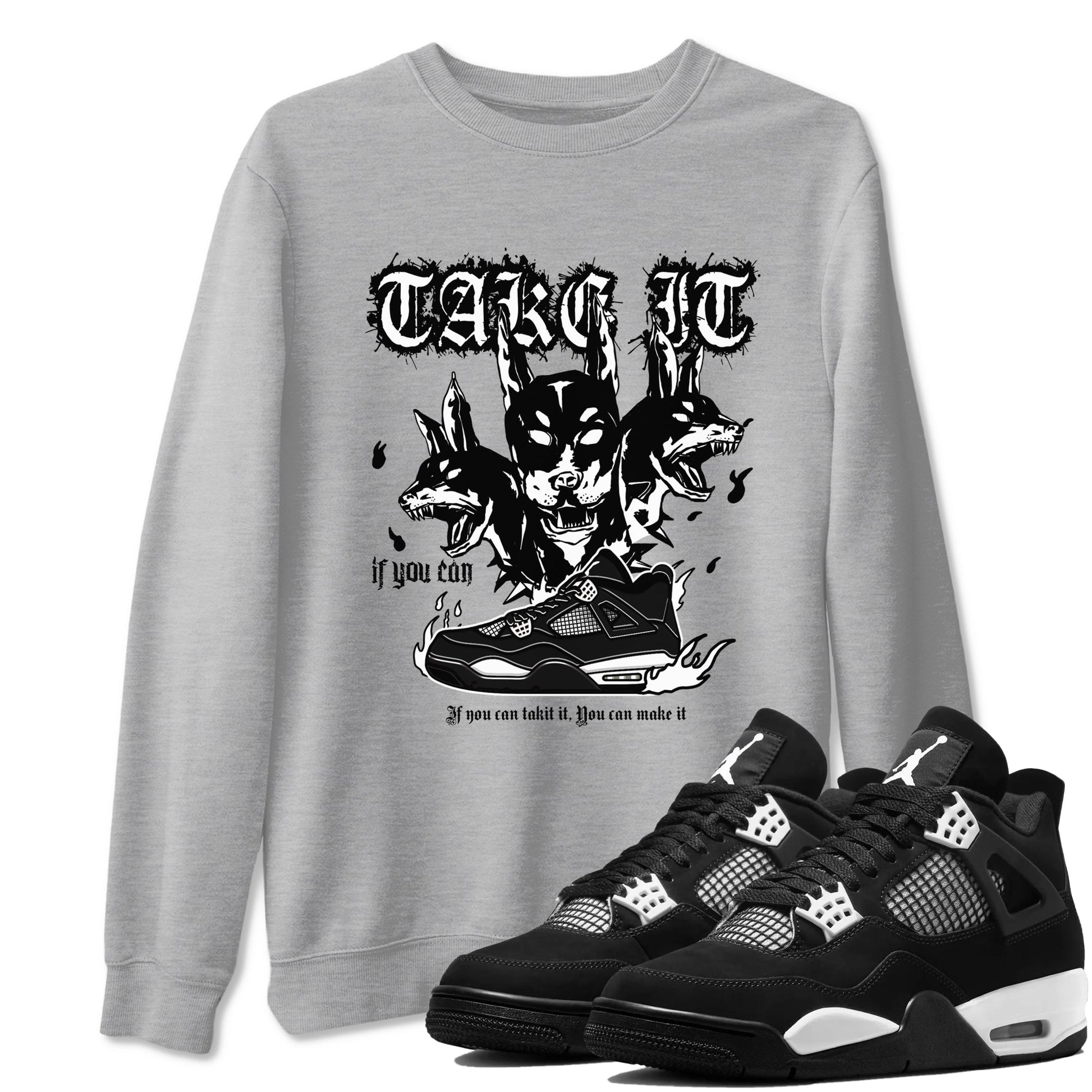 Hell Hounds Sneaker Tees - Air Jordan 4 White Thunder