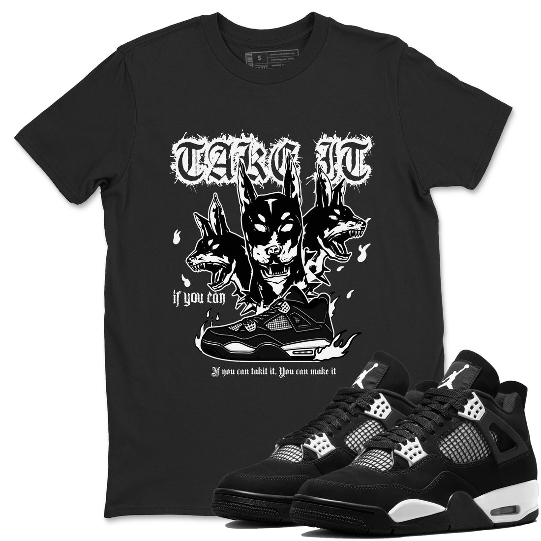 Hell Hounds Sneaker Tees - Air Jordan 4 White Thunder