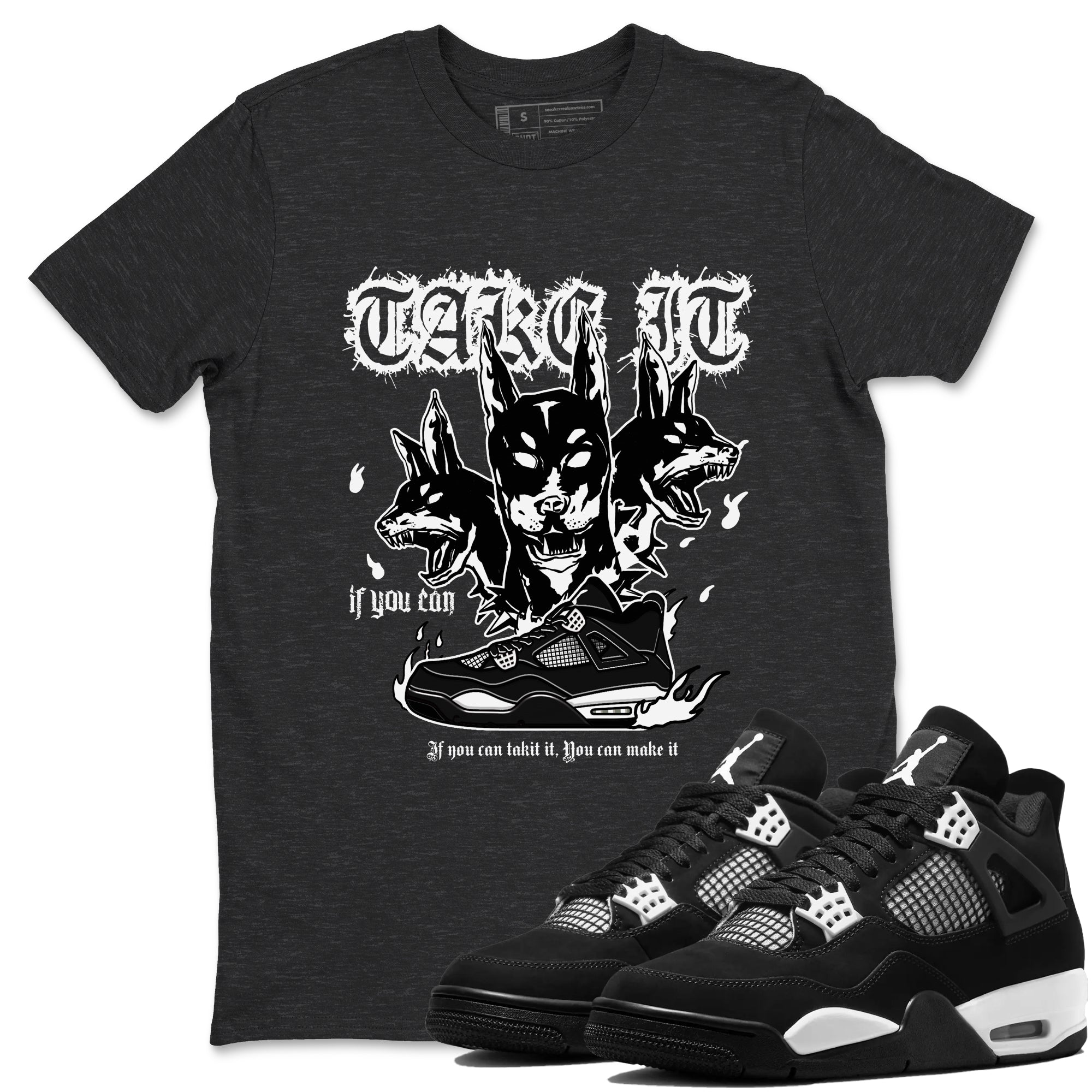 Hell Hounds Sneaker Tees - Air Jordan 4 White Thunder