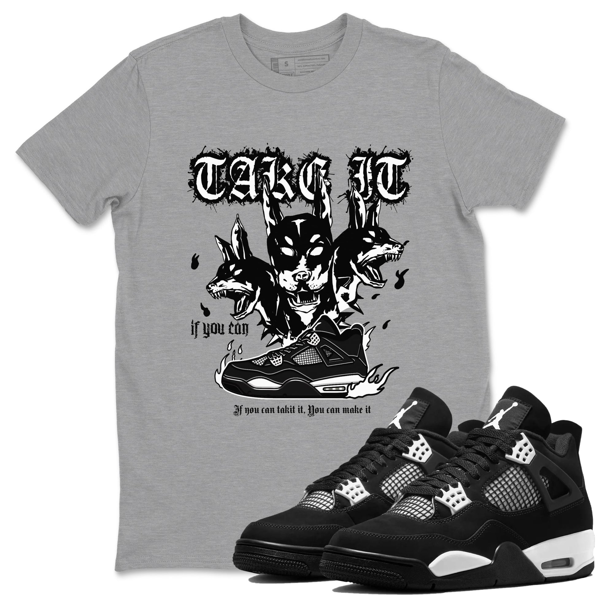 Hell Hounds Sneaker Tees - Air Jordan 4 White Thunder