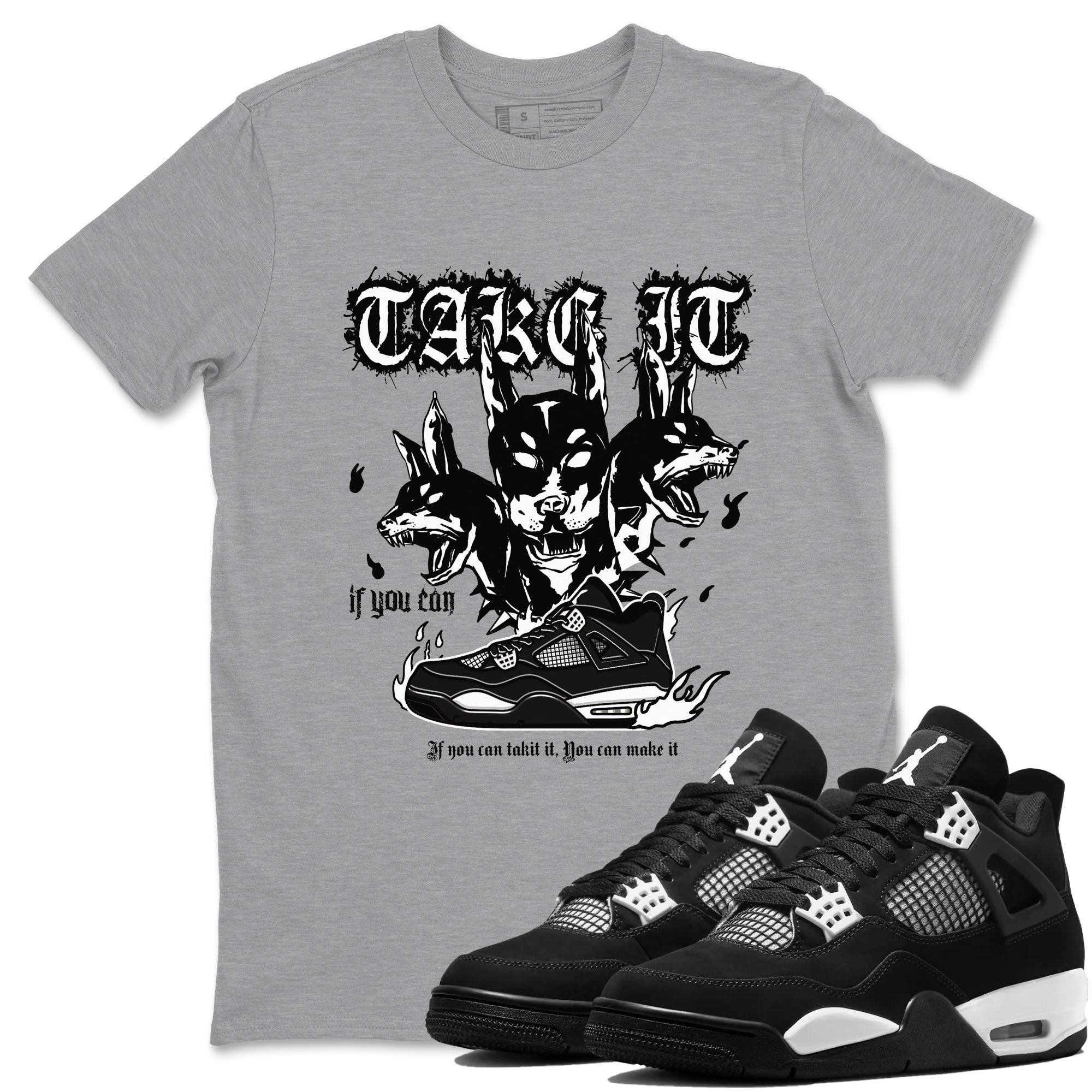 Hell Hounds Sneaker Tees - Air Jordan 4 White Thunder