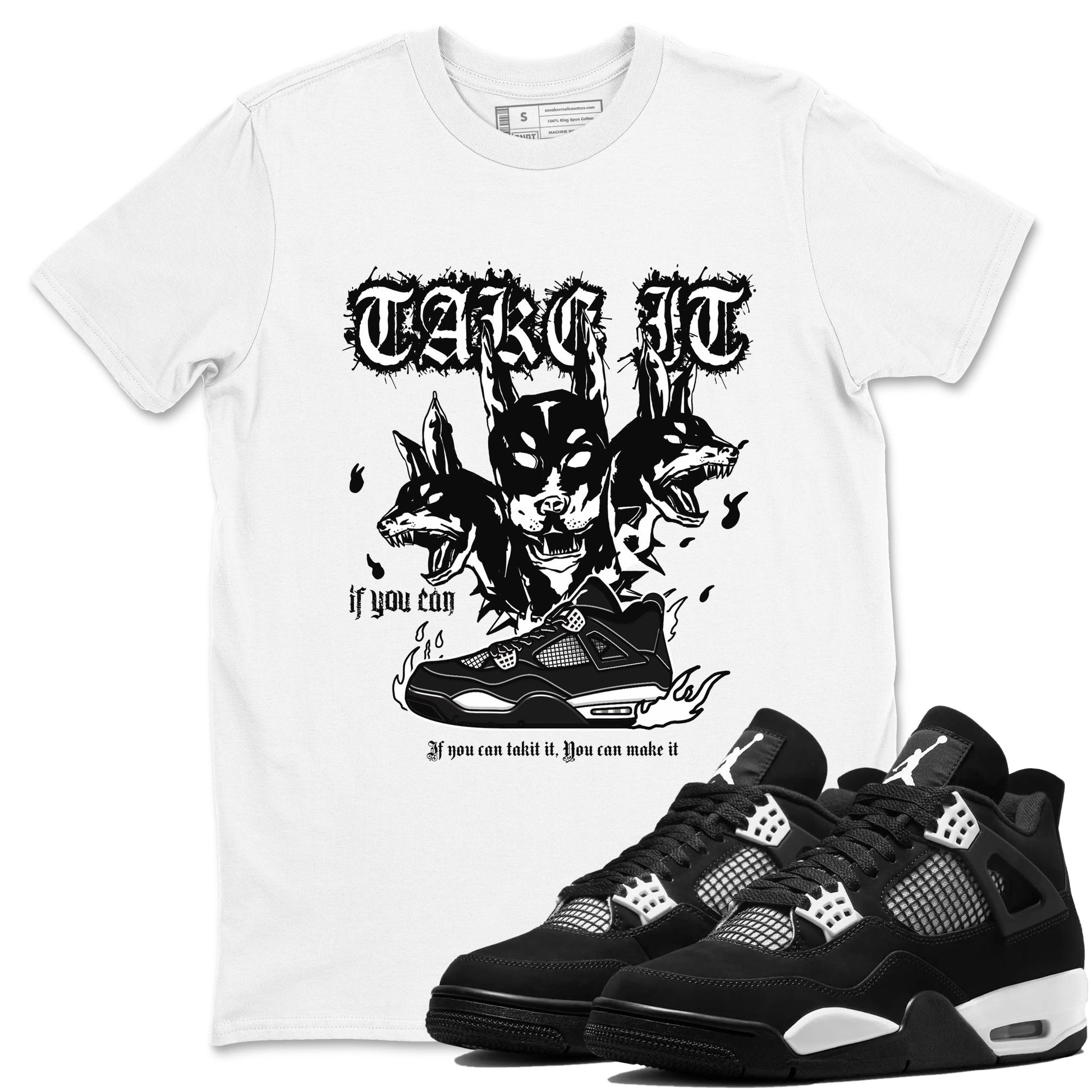 Hell Hounds Sneaker Tees - Air Jordan 4 White Thunder