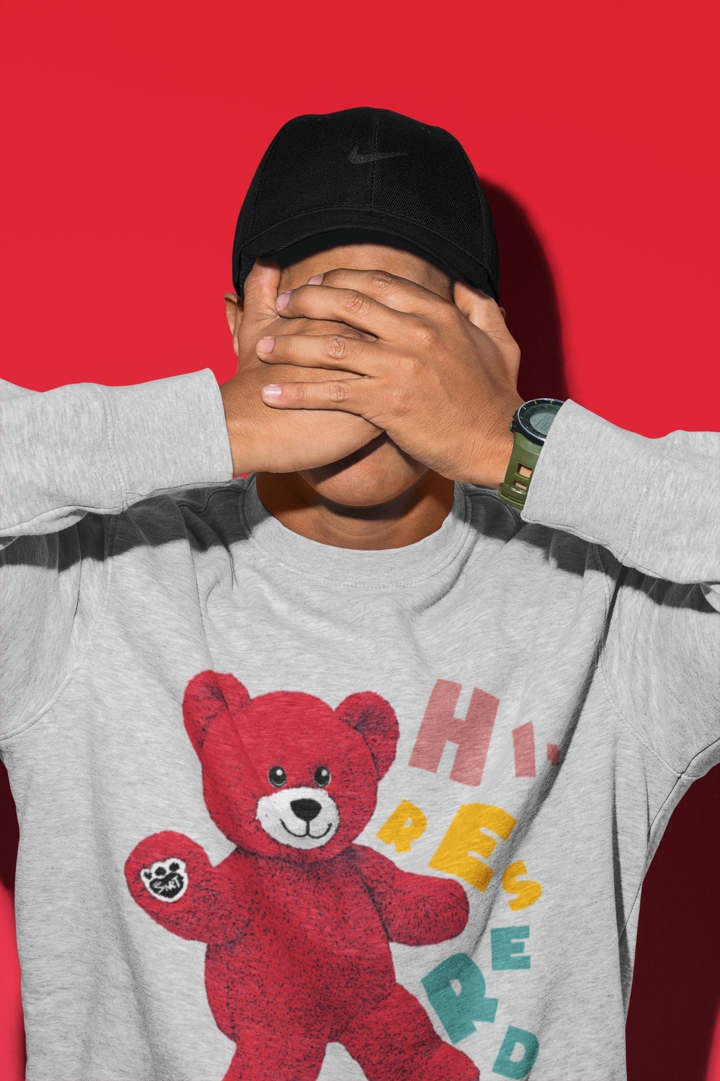 Hello Bear Unisex Tops - Yeezy 700 Hi-Res Red