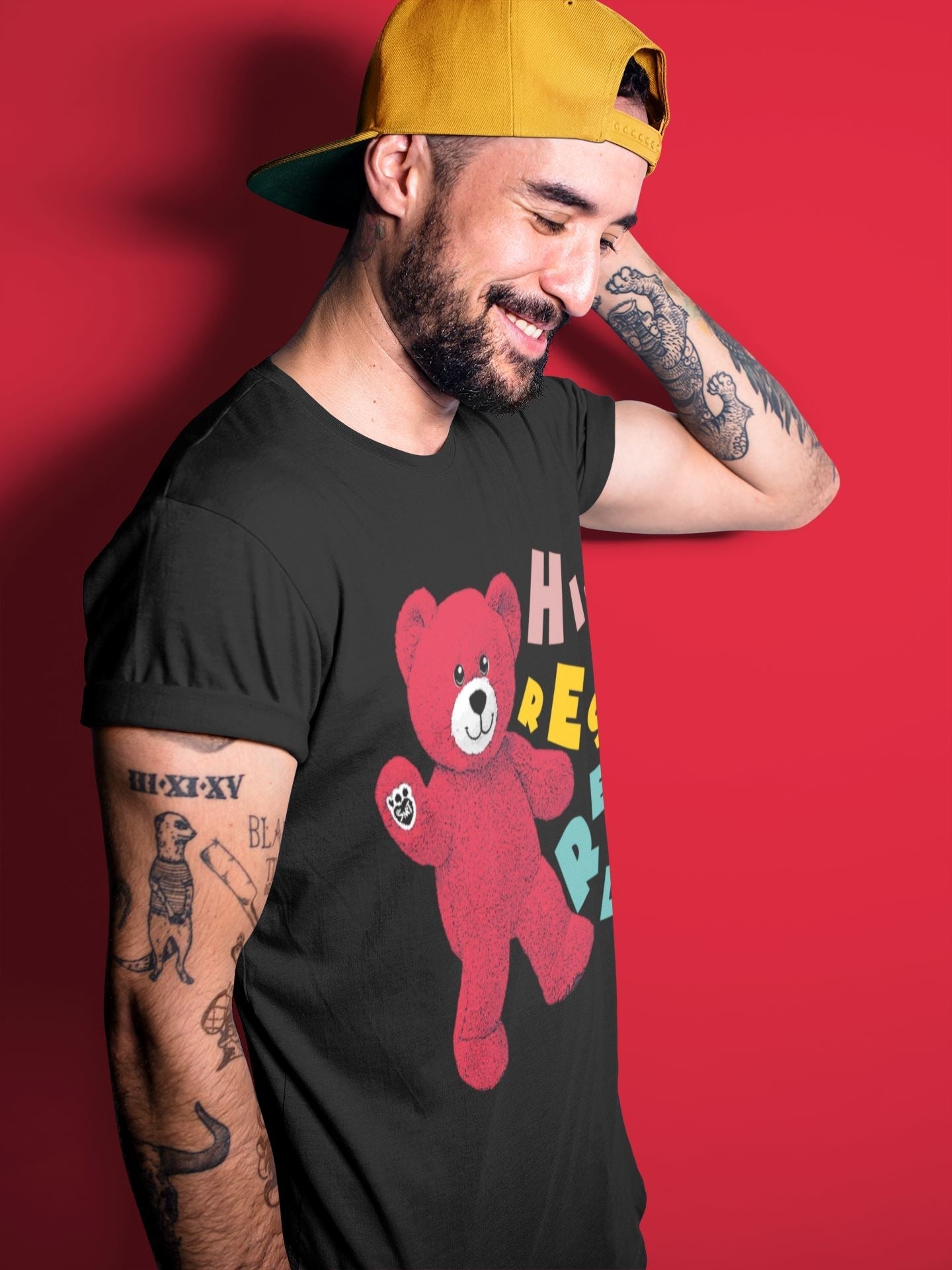 Hello Bear Unisex Tops - Yeezy 700 Hi-Res Red