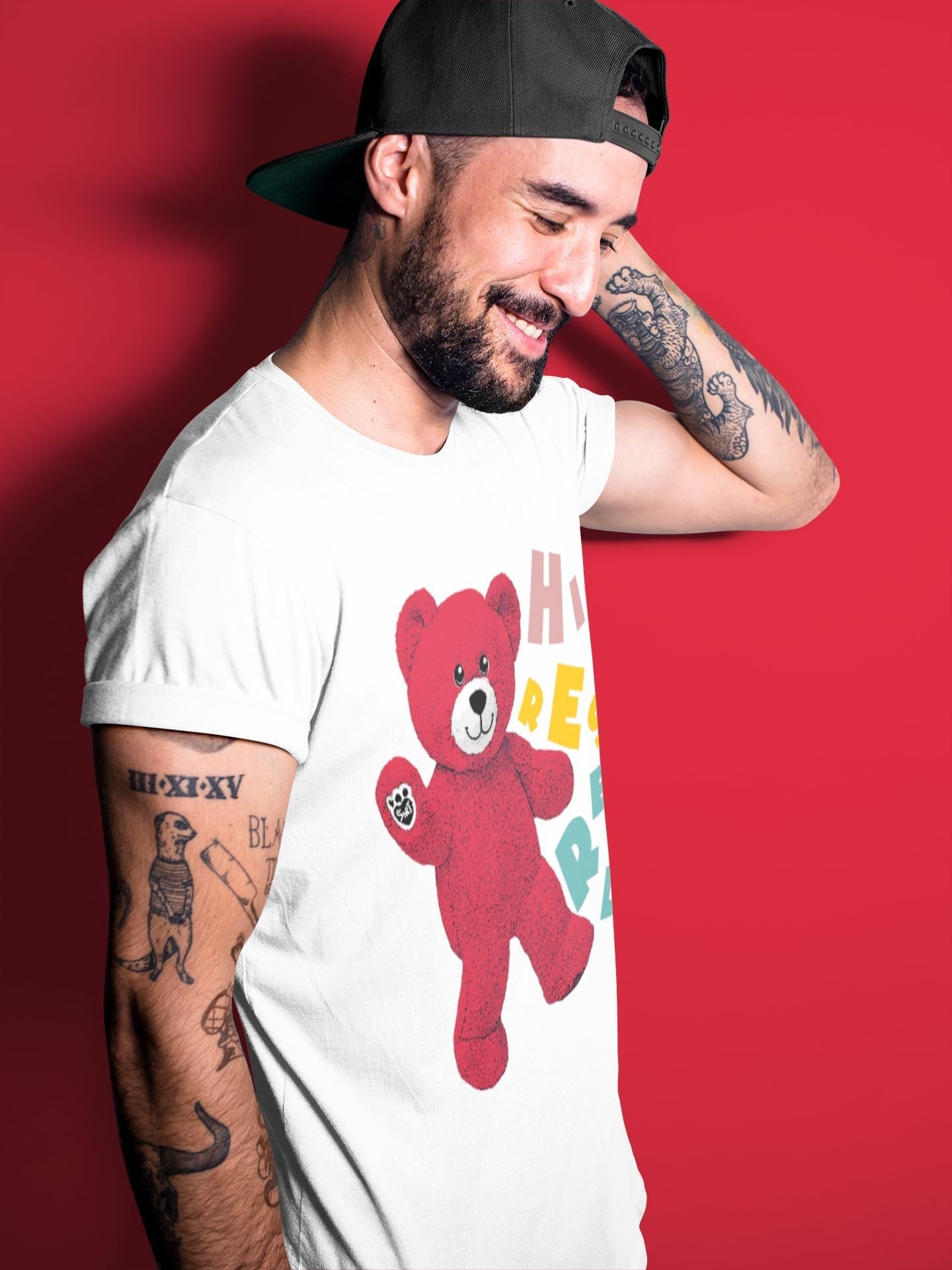 Hello Bear Unisex Tops - Yeezy 700 Hi-Res Red
