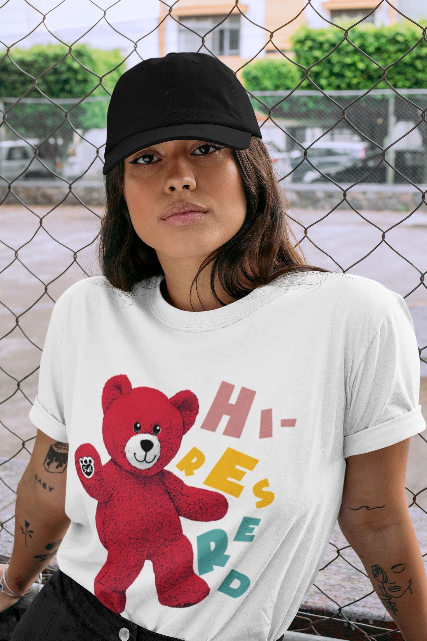 Hello Bear Unisex Tops - Yeezy 700 Hi-Res Red