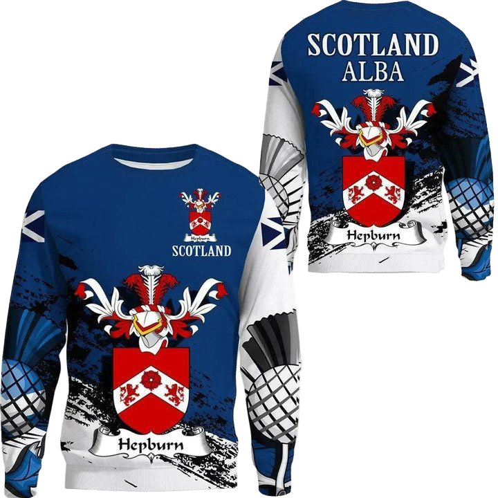 Hepburn Scottish Family Crest Scotland Special Sweater A7 ? Usalast