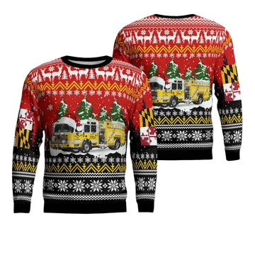 Hereford Volunteer Fire Company Christmas AOP Sweater ? Usalast