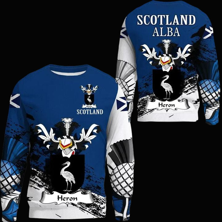 Heron Scottish Family Crest Scotland Special Sweater A7 ? Usalast