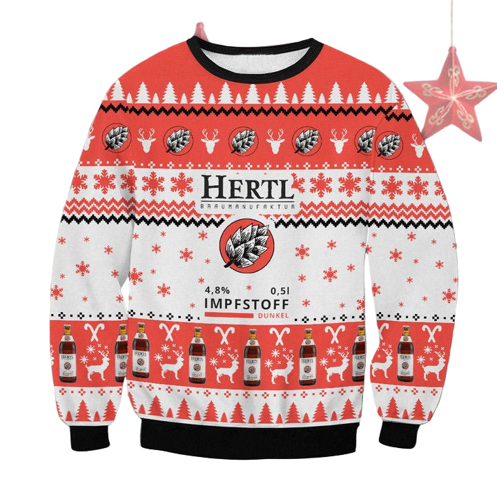 Hertl Impfstoff Dunkel Ugly Christmas Sweater 2022 ? Usalast