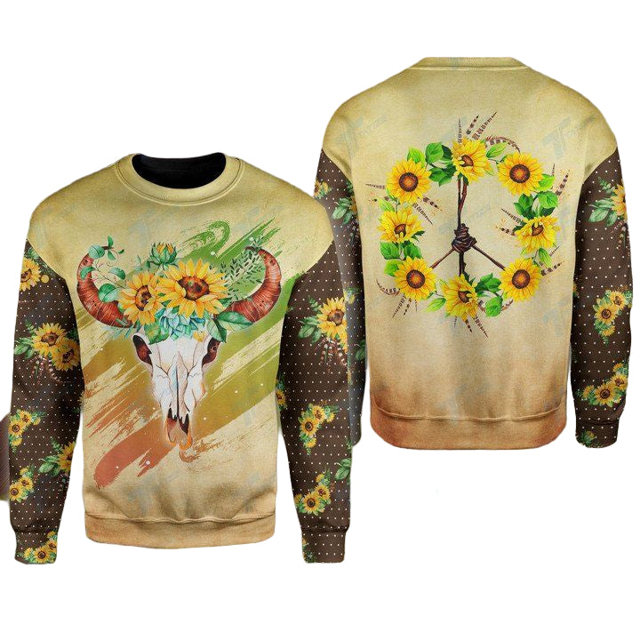 Hippie Sunflower 3D All Over Printed Shirt Sweater Hoodie Bomber Jacket Size S ? 5Xl ? Usalast