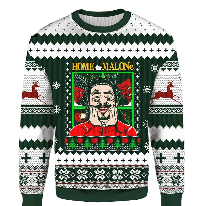 Home Malone 3D Christmas Ugly Sweater ? Usalast