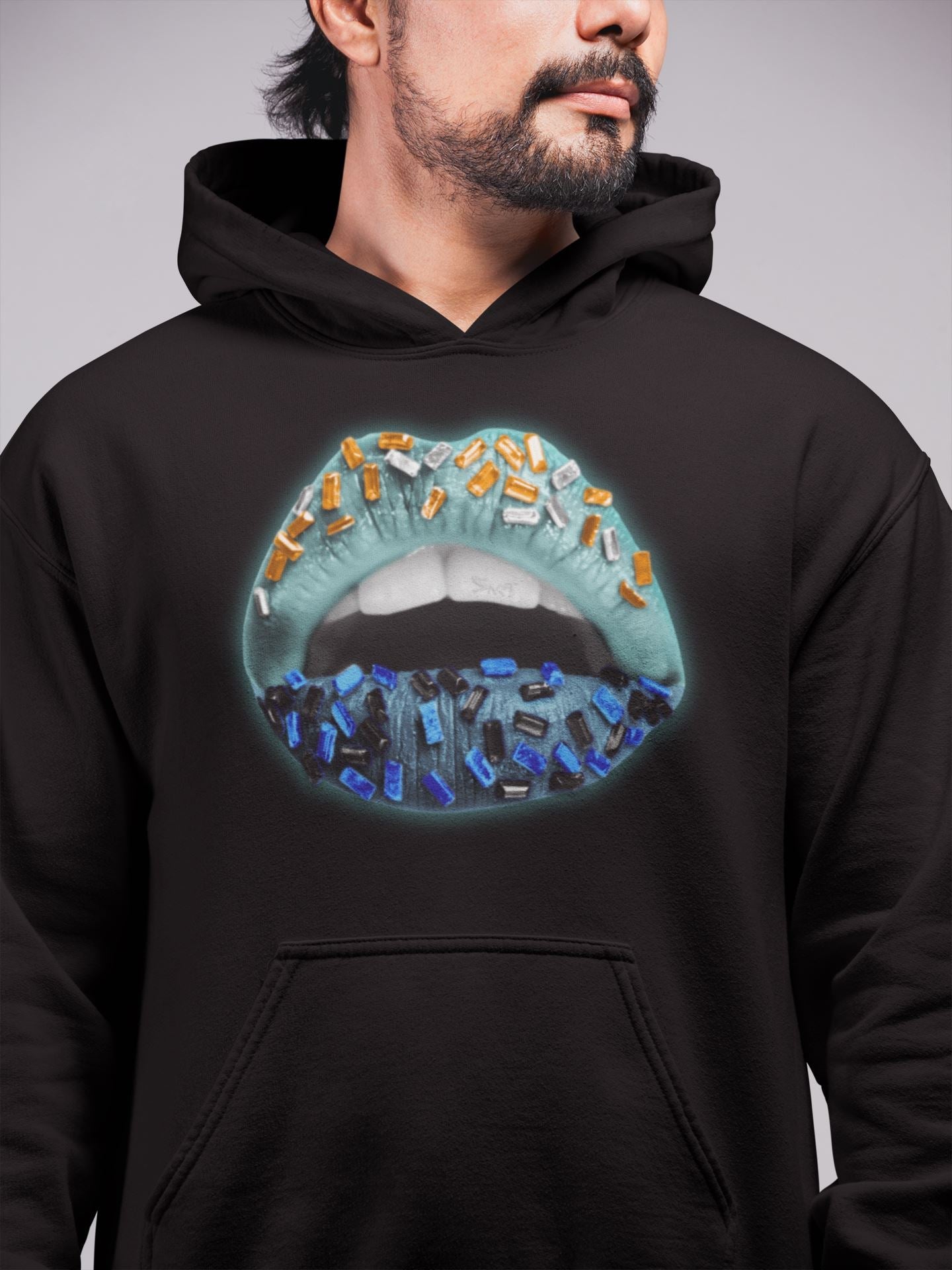 Lips Jewel Unisex Tops - Yeezy 700 Faded Azure