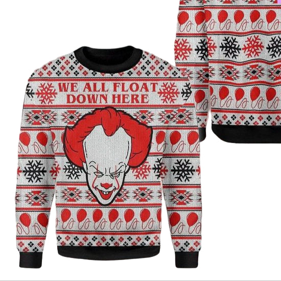 Horror Clown It Xmas 3d Ugly Christmas Sweater ? Usalast